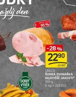 Flop ŠUNKA ZVONAŘKA NEJVYŠŠÍ JAKOSTI 100 g nabídka