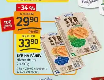 Flop SÝR NA PÁNEV různé druhy 2 x 50 g nabídka