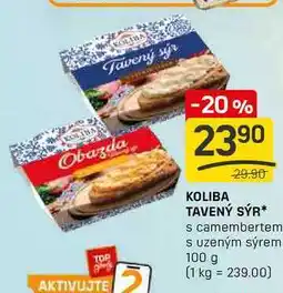 Flop KOLIBA TAVENÝ SÝR s camembertem s uzeným sýrem 100 g nabídka
