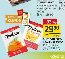 Flop CHEDDAR 50%, KRALEVIC 45% 100 g nabídka