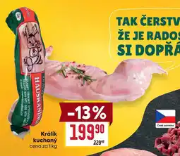 Billa Králík kuchaný cena za 1 kg nabídka