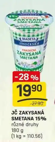 Flop JČ ZAKYSANÁ SMETANA 15% různé druhy 180 g nabídka