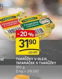 Flop TVARŮŽKY V OLEJI,, TATARÁČEK S TVARŮŽKY 100 g nabídka