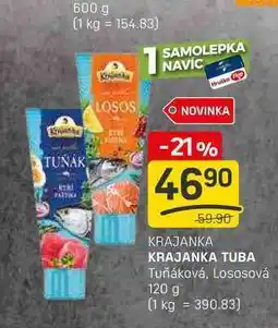 Flop KRAJANKA TUBA Tuňáková, Lososová 120 g nabídka