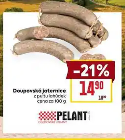 Billa Doupovská jaternice z pultu lahůdek cena za 100 g nabídka