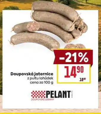 Billa Doupovská jaternice z pultu lahůdek cena za 100 g nabídka