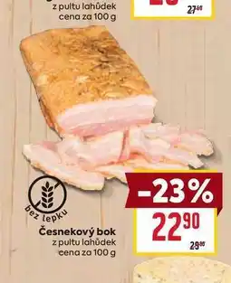 Billa Česnekový bok z pultu lahůdek cena za 100 g nabídka