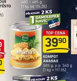 Flop KOMPOT ANANAS 565 g. p.p. 340 g nabídka