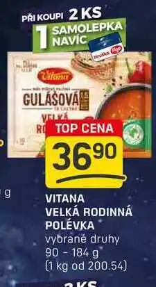 Flop VITANA VELKÁ RODINNÁ POLÉVKA vybrané druhy 90-184 g nabídka