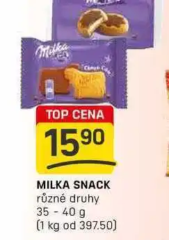 Flop MILKA SNACK různé druhy 35-40 g nabídka