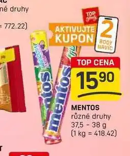 Flop MENTOS různé druhy 38 g nabídka