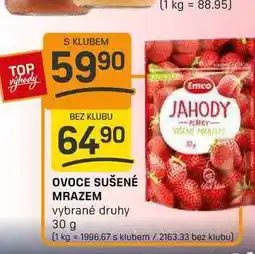 Flop OVOCE SUŠENÉ MRAZEM vybrané druhy 30 g nabídka
