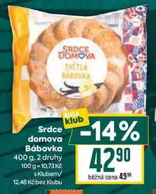 Billa Srdce domova Bábovka 400 g nabídka