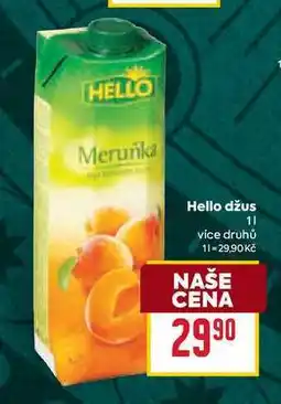 Billa Hello džus 1l nabídka