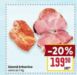 Billa Uzená krkovice cena za 1 kg nabídka