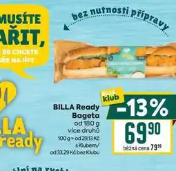 Billa BILLA Ready Bageta od 180 g nabídka