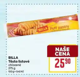 Billa BILLA Těsto listové chlazené 275 g nabídka