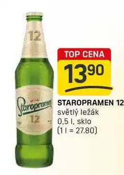 Flop STAROPRAMEN 12 světlý ležák 0,5l nabídka