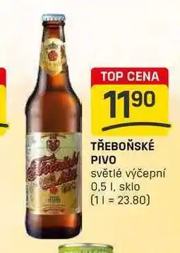 Flop TŘEBOŇSKÉ PIVO světlé výčepní 0,5l nabídka