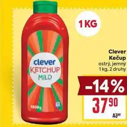 Billa Clever Kečup ostrý, jemný 1 kg nabídka