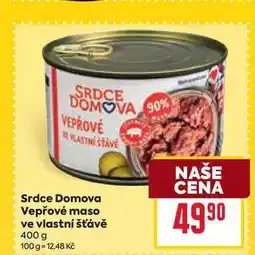 Billa Srdce Domova Vepřové maso ve vlastní šťávě 400 g nabídka