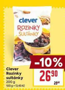 Billa Clever Rozinky sultánky 200 g nabídka