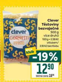 Billa Clever Těstoviny bezvaječné 500 g nabídka
