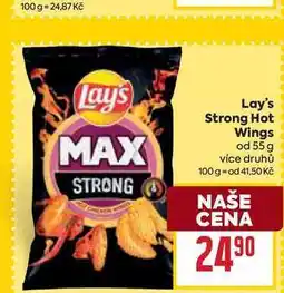 Billa Lay's Strong Hot Wings od 55 g nabídka