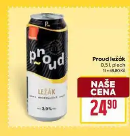 Billa Proud ležák 0,51, plech nabídka