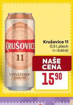 Billa Krušovice 11 0,5 1, plech nabídka