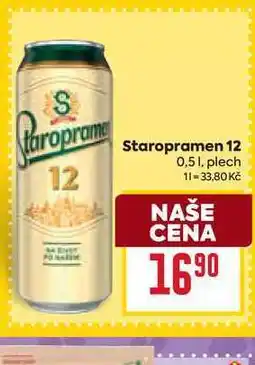 Billa Staropramen 12 0,51, plech nabídka