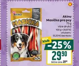 Billa Akinu Masička pro psy 75 g nabídka