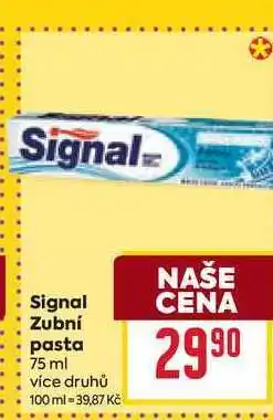 Billa Signal Zubní pasta 75 ml nabídka