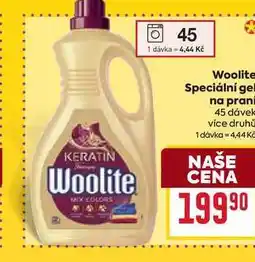 Billa Woolite Speciální gel na prani 45 dávek nabídka