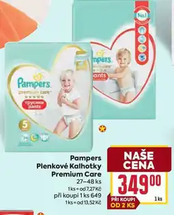 Billa Pampers Plenkové Kalhotky Premium Care 27-48 ks nabídka