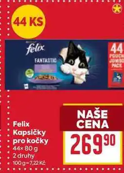Billa Felix Kapsičky pro kočky 44x 80 g nabídka