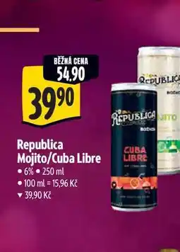 Albert Republica Mojito/Cuba Libre 250 ml nabídka