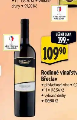Albert Rodinné vinařstv Břeclav 0,75 l nabídka