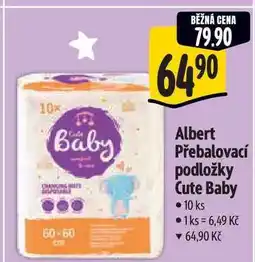 Albert Albert Přebalovací podložky Cute Baby 10 ks nabídka