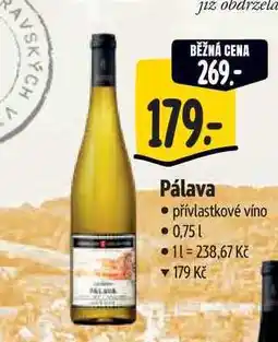 Albert Pálava přívlastkové víno 0,75 l nabídka