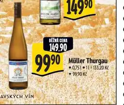 Albert Müller Thurgau 0,75 l nabídka