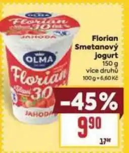 Billa OLMA Florian Smetanový jogurt nabídka