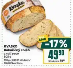 Billa KVASKO Kukuřičný chléb z naší pece nabídka