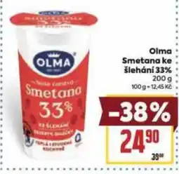 Billa OLMA Smetana ke šlehání 33% nabídka