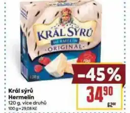 Billa Král sýrů Hermelin nabídka