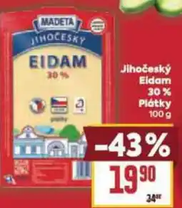 Billa Madeta Jihočeský Eldam 30% Plátky 100 g nabídka