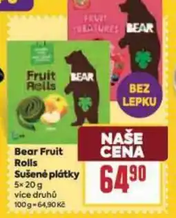 Billa Bear Fruit Rolls Sušené plátky nabídka