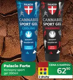 Tamda Foods Palacio Forte Konopný sport gel nabídka