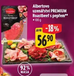 Albert Albertovo uzenářství PREMIUM Roastbeef s pepřem nabídka