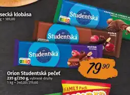 Coop ORION Studentská pečeť nabídka